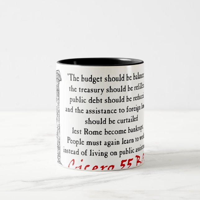 Caneca De Café Em Dois Tons As pessoas devem trabalhar - Cicero (Centro)