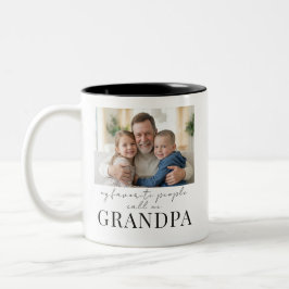 Caneca De Café Em Dois Tons As Pessoas Favoritas Me Chamam de Papai Foto Prese