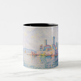 Caneca De Café Em Dois Tons As torres de Antibes (por Paul Signac)