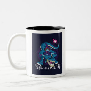 Caneca De Café Em Dois Tons As vassouras são para amadores, bruxa-viajante T-r