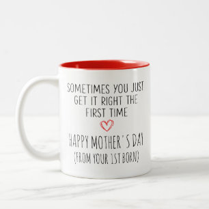 Caneca De Café Em Dois Tons Às vezes você acerta na primeira vez, M Dias