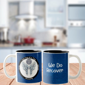 Caneca De Café Em Dois Tons Asas de Anjo - Recuperação Personalizada de 12 Pas