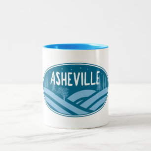 Caneca De Café Em Dois Tons Asheville North Carolina no Exterior