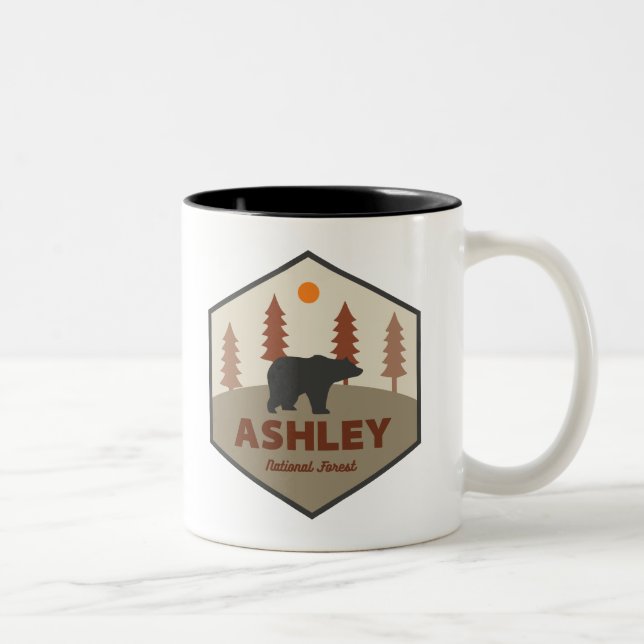 Caneca De Café Em Dois Tons Ashley National Forest Bear (Direita)