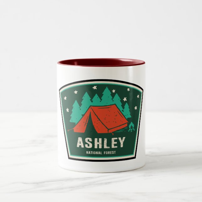 Caneca De Café Em Dois Tons Ashley National Forest Camping (Centro)