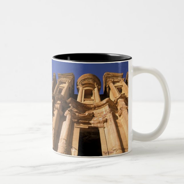 Caneca De Café Em Dois Tons Ásia, Jordânia, Petra. El Deir, O Mosteiro. (Direita)