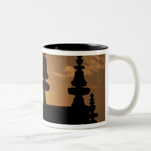 Caneca De Café Em Dois Tons Ásia, Nepal, Catmandu. Boudhanath Stupa.