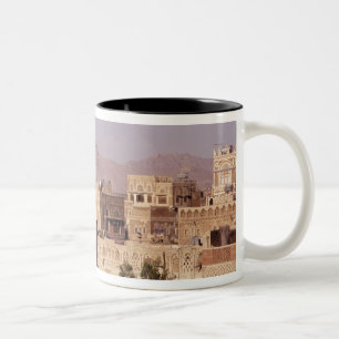 Caneca De Café Em Dois Tons Ásia, Oriente Médio, República do Iêmen, Sana'a.