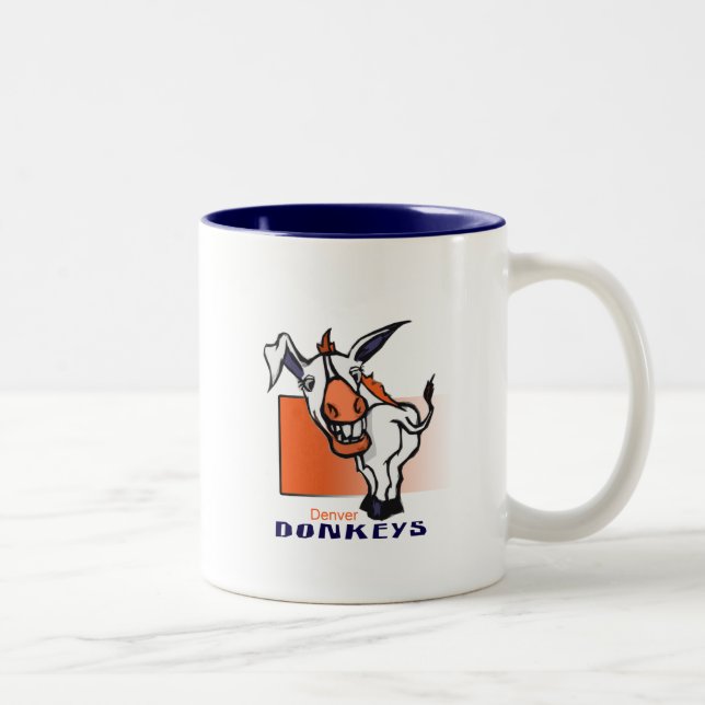 Caneca De Café Em Dois Tons Asnos de Denver (caneca) (Direita)