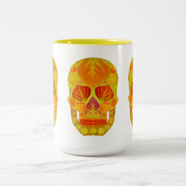 Caneca De Café Em Dois Tons Aspen Folha Crânio 13