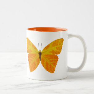 Caneca De Café Em Dois Tons Aspen Leaf Butterfly 3
