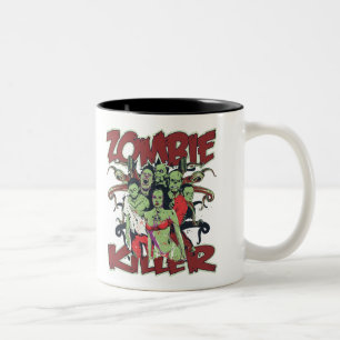 Caneca De Café Em Dois Tons Assassino do zombi