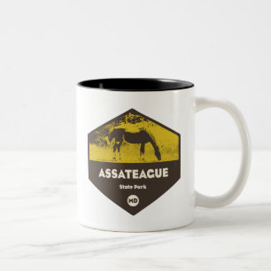 Caneca De Café Em Dois Tons Assateague State Park Maryland