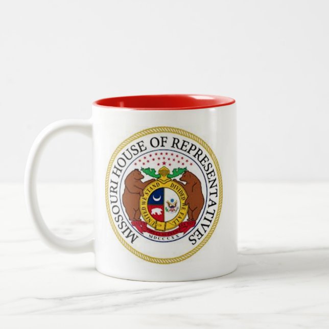 CANECA DE CAFÉ EM DOIS TONS ASSEMBLEIA MISSOURI DE REPRESENTANTES (Esquerda)