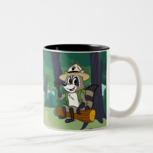 Caneca De Café Em Dois Tons Assento do rick da guarda florestal do rick da