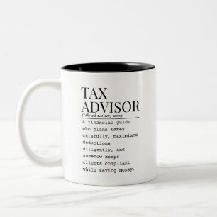 Caneca De Café Em Dois Tons Assessor fiscal