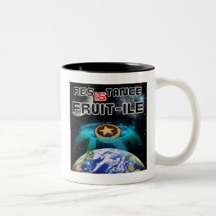 Caneca De Café Em Dois Tons Assimilação das tartes da Terra