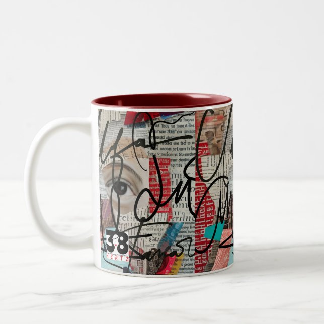 Caneca De Café Em Dois Tons Assinaturas (Esquerda)