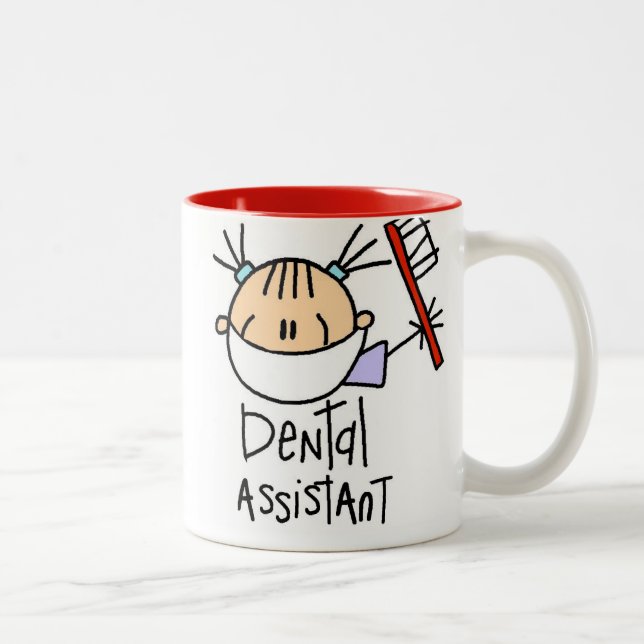 Caneca De Café Em Dois Tons Assistente dental (Direita)