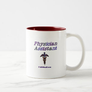 Caneca De Café Em Dois Tons Assistente do médico - Caduceus