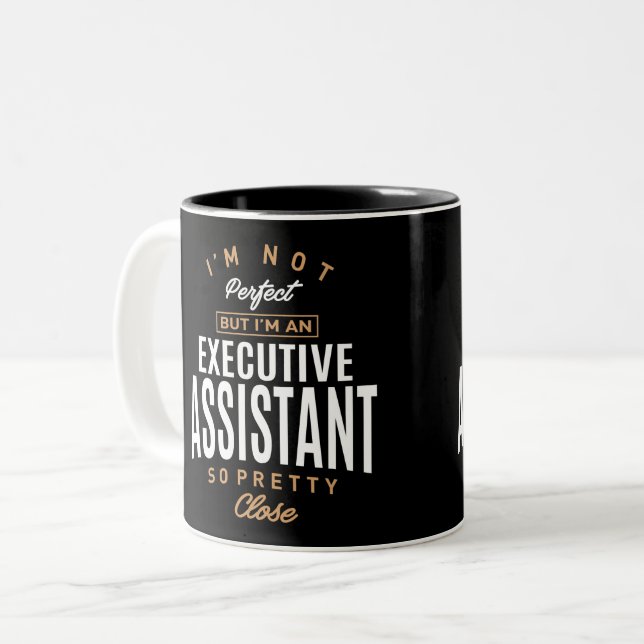 Caneca De Café Em Dois Tons Assistente executivo (Frente Esquerda)
