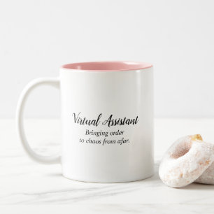 Caneca De Café Em Dois Tons Assistente Virtual Engraçado Apreciação Fofa Aplic