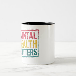 Caneca De Café Em Dois Tons Assuntos de Saúde Mental