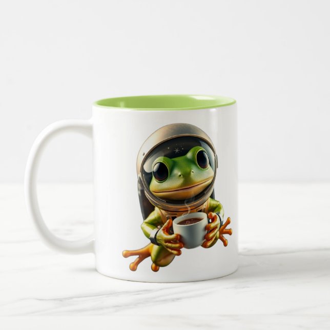 Caneca De Café Em Dois Tons Astronaut Frog (Esquerda)