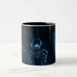 Caneca De Café Em Dois Tons Astronauta Sentado no Galáxia do Planeta Anelado C