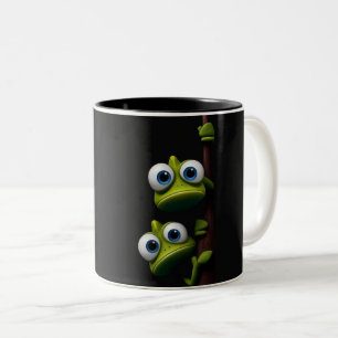 Caneca De Café Em Dois Tons Astronauta Sentado no Planeta Anelado da Galáxia C