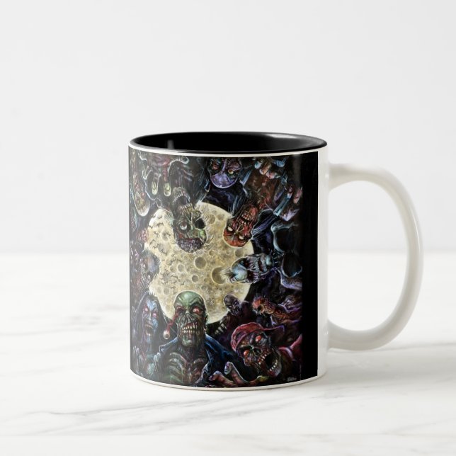 Caneca De Café Em Dois Tons Ataque de horda Zombie (Direita)