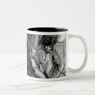 Caneca De Café Em Dois Tons Ataque em uma loja da batata em Ireland, c.1845