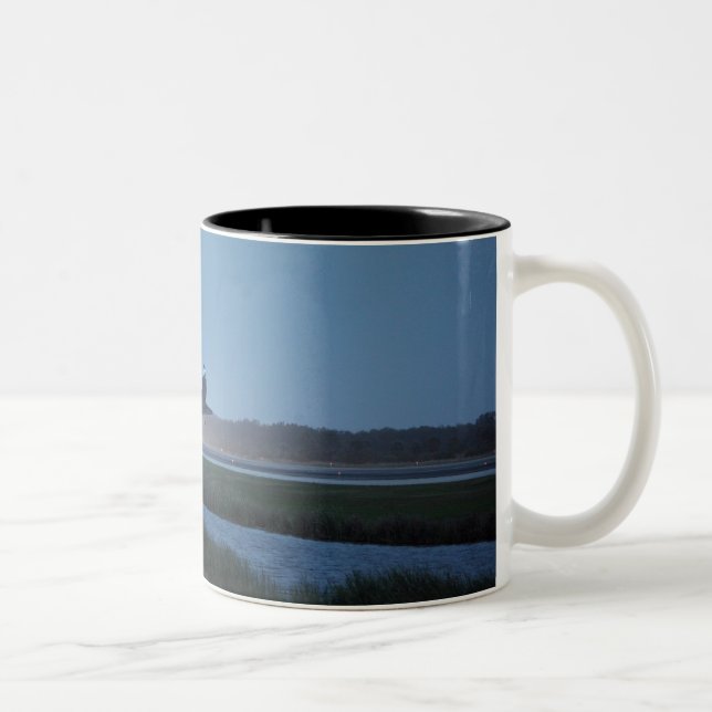 Caneca De Café Em Dois Tons Aterragem da descoberta do vaivém espacial - (Direita)