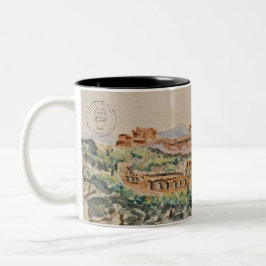 Caneca De Café Em Dois Tons Athenian Acropolis Mug