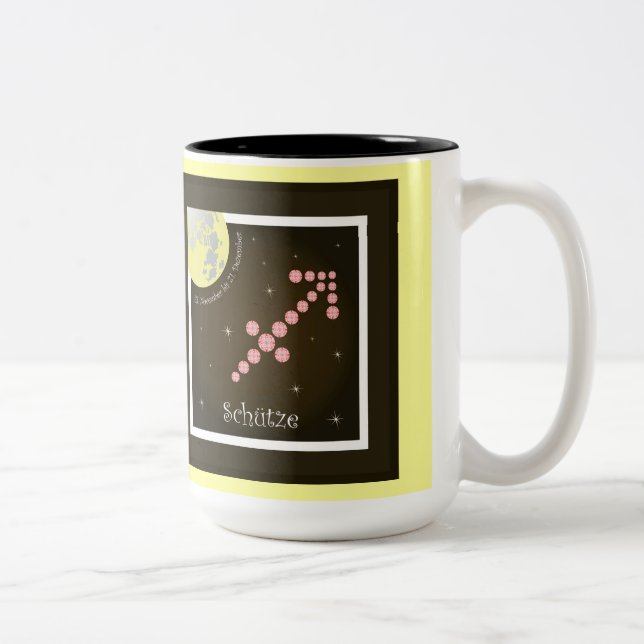 Caneca De Café Em Dois Tons Atirador 23. novembro até 21. dezembro taça (Direita)