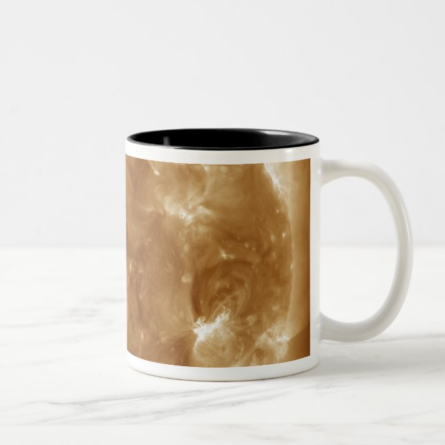 Caneca De Café Em Dois Tons Atividade solar no Sol 5 (Direita)