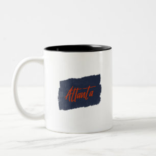 Caneca De Café Em Dois Tons Atlanta Mata De Café Com Tipografia Vermelha Manus