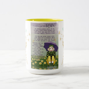 Caneca De Café Em Dois Tons Através da Chuva (refrigerante)