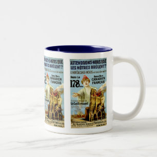 Caneca De Café Em Dois Tons Attendrons-Nous Que Les Notre Brulent