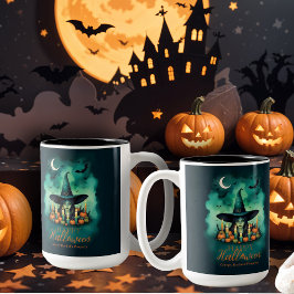 Caneca De Café Em Dois Tons Attractive & Mystical Halloween Witch Conjures