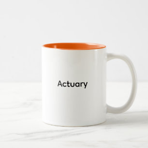 Caneca De Café Em Dois Tons Atuário, matemática, finanças, seguros, presentes