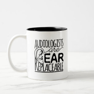 Caneca De Café Em Dois Tons Audiologistas São Substituíveis