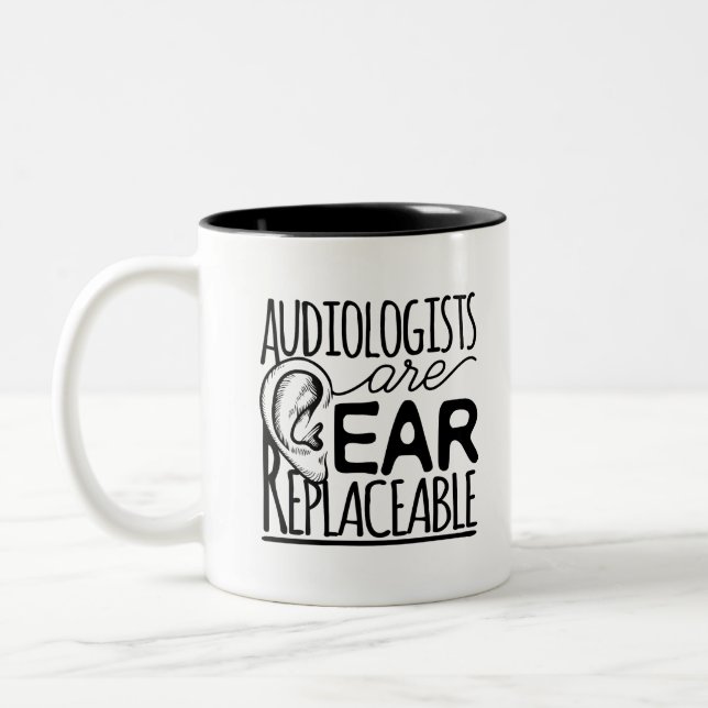 Caneca De Café Em Dois Tons Audiologistas São Substituíveis (Esquerda)