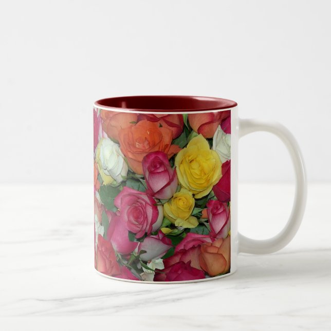 Caneca De Café Em Dois Tons aumentou abundante (Direita)