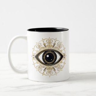 Caneca De Café Em Dois Tons Aura Eye | Mata Cerâmica | Boa oferta de energia