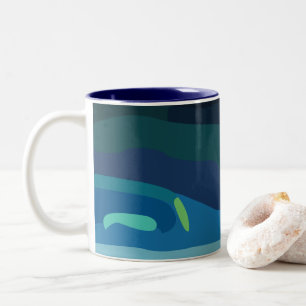 Caneca De Café Em Dois Tons Aurora Boreal Luzes do Norte