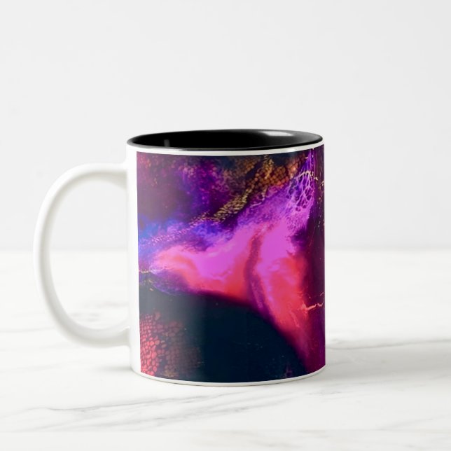 Caneca De Café Em Dois Tons Aurora-Inspired Luxury Art (Esquerda)