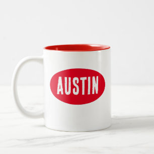 Caneca De Café Em Dois Tons Austin Red Texas Mug