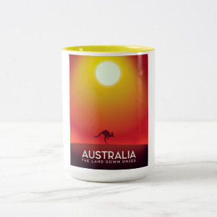 Caneca De Café Em Dois Tons Austrália "A terra lá embaixo" impressão de férias