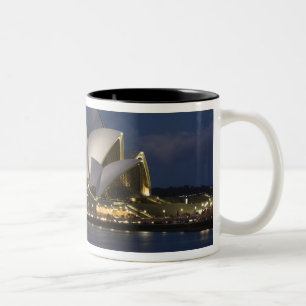 Caneca De Café Em Dois Tons Austrália, Sydney. Opera House à noite